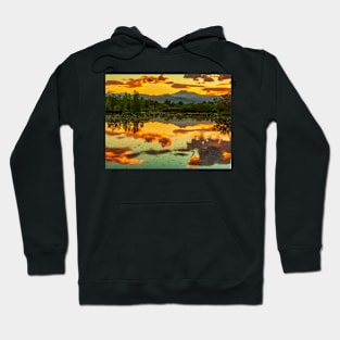 Hot Sunset At Golden Ponds Hoodie